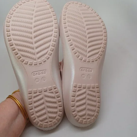 Crocs Sandals Kadee II Pink Pearl Slip On Casual Iconic Comfort Shoes Womens 9 - Picture 12 of 14